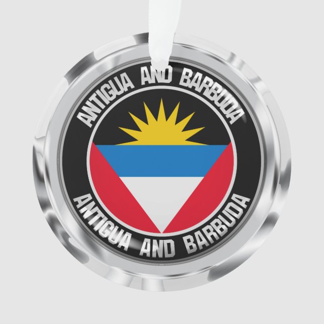 Antigua and Barbuda Round Emblem Ornament (Front)