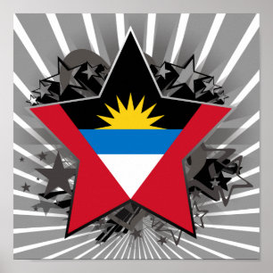 Antigua and Barbuda Star Poster