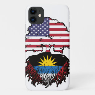 Antigua Antiguan American USA Tree Roots Flag iPhone 11 Case