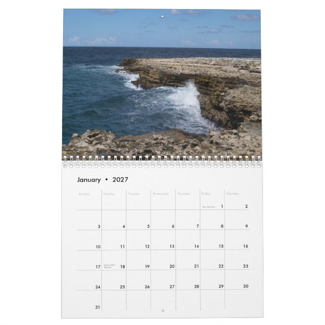 Antigua Barbuda Calendars (Jan 2027)