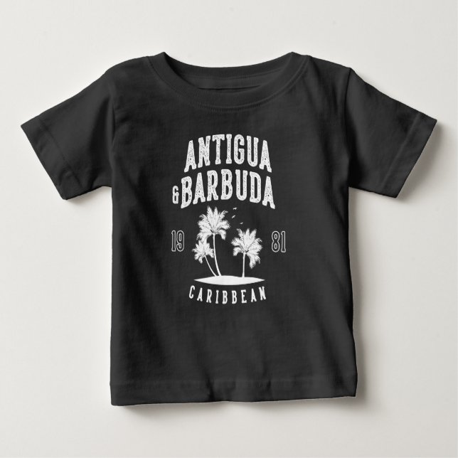 Antigua & Barbuda Caribbean Palm Tree Baby T-Shirt (Front)