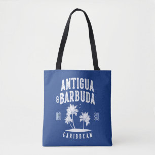 Antigua & Barbuda Caribbean Palm Tree Tote Bag