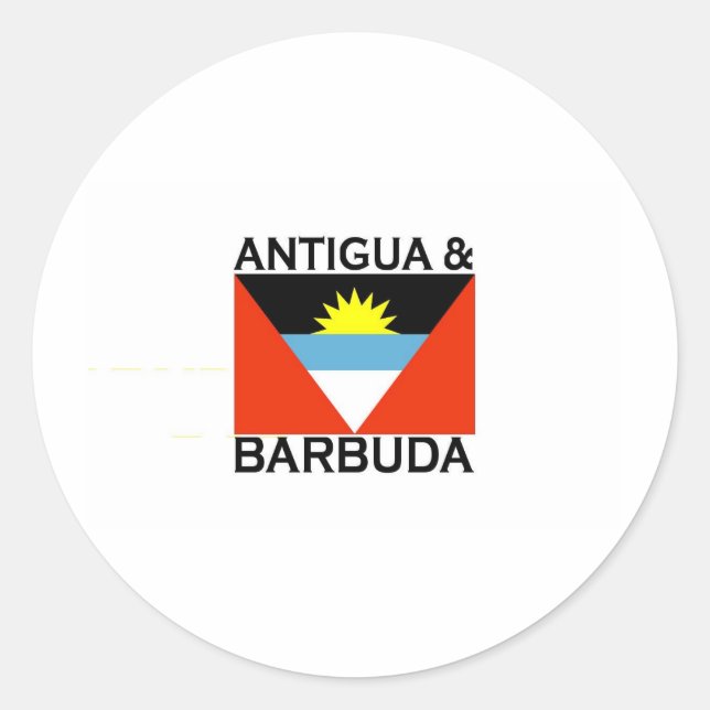 Antigua & Barbuda Classic Round Sticker (Front)