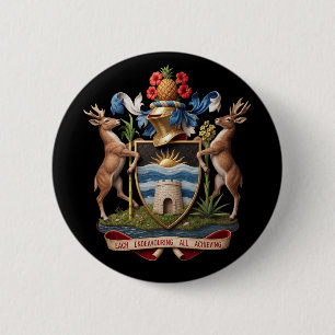 Antigua Barbuda coat arms symbol country emblem fl 6 Cm Round Badge