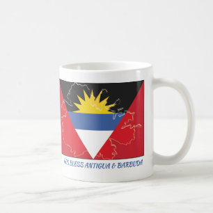 ANTIGUA BARBUDA FLAG Scripture Customised White Coffee Mug