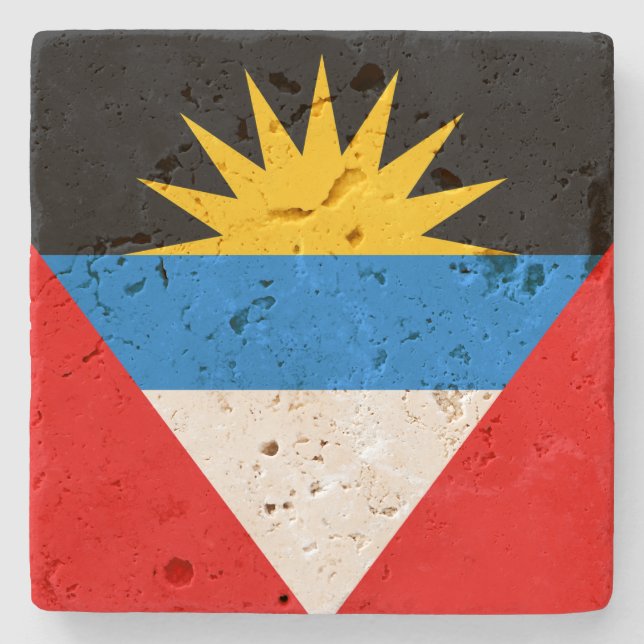 Antigua & Barbuda Stone Coaster (Front)