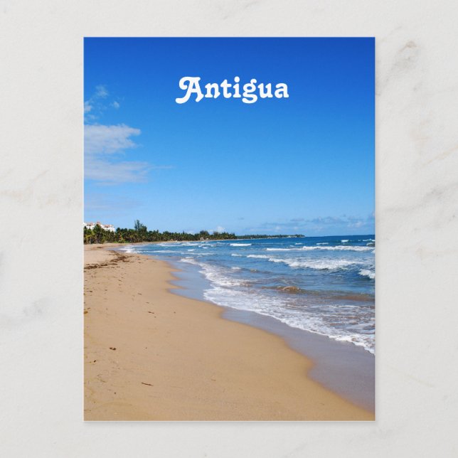 Antigua Beach Postcard (Front)