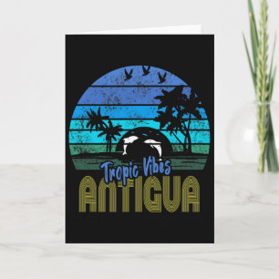 Antigua Caribbean Beach Vacation Souvenir Card