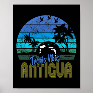 Antigua Caribbean Beach Vacation Souvenir  Poster