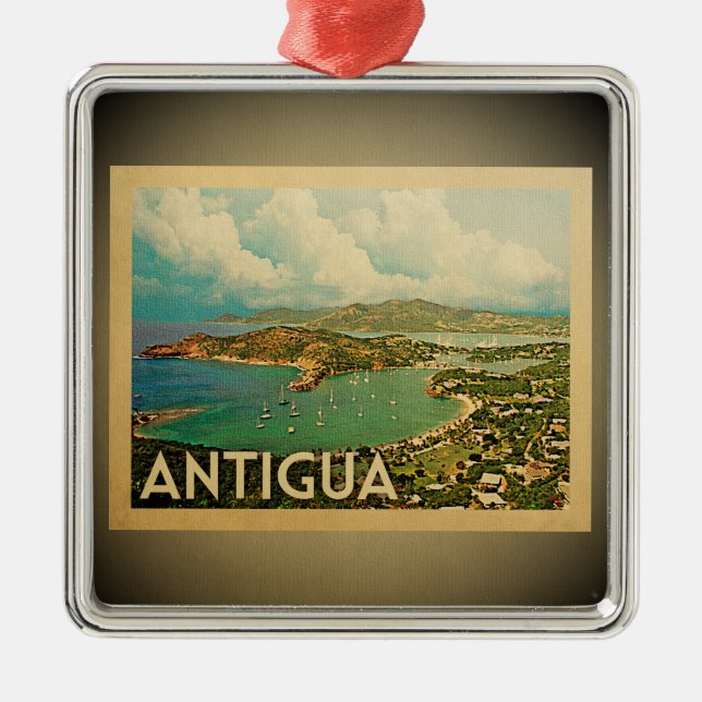 Antigua Caribbean Ornament Vintage Travel (Front)