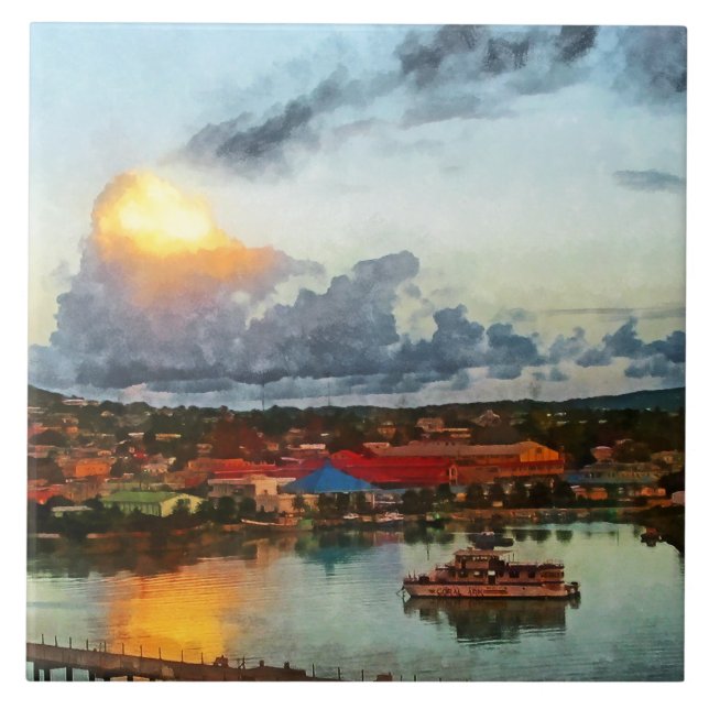 Antigua Evening Ceramic Tile (Front)