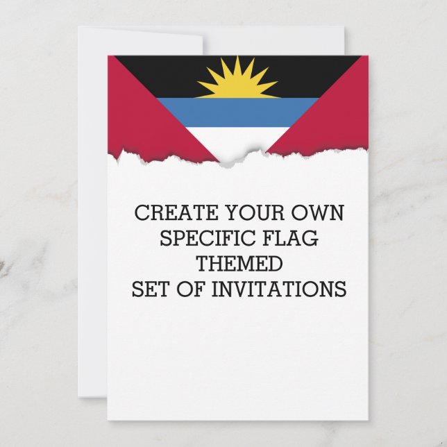 Antigua Flag Invitation (Front)