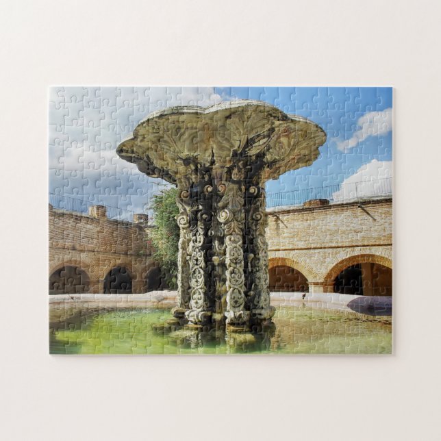 Antigua Fountain Convent Notre-Dame-Merc. Jigsaw Puzzle (Horizontal)