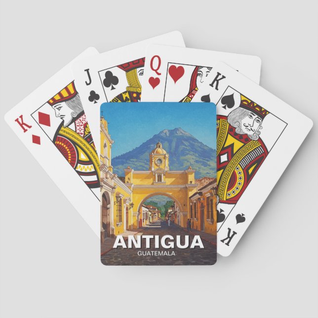 Antigua Guatemala Travel Playing Cards (Back)