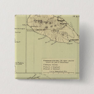 Antigua Lithographed Map 15 Cm Square Badge