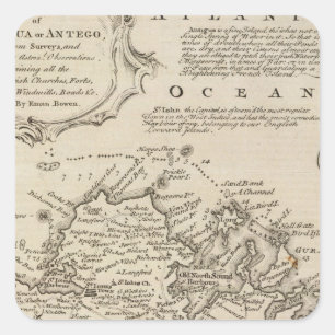 Antigua or Antego Square Sticker