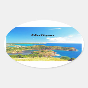 Antigua Oval Sticker