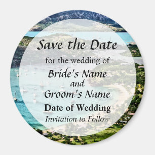 Antigua View Falmouth Harbour Save the Date Magnet