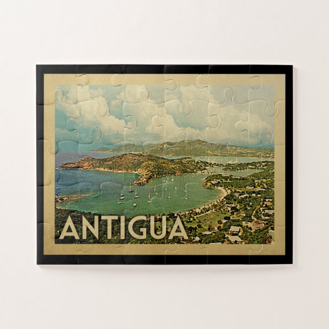 Antigua Vintage Travel Jigsaw Puzzle (Horizontal)