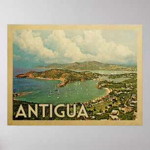 Antigua Vintage Travel Poster