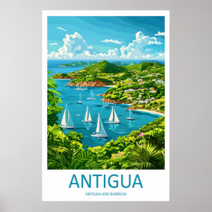 Antigua Vintage Travel Poster Ski National Park