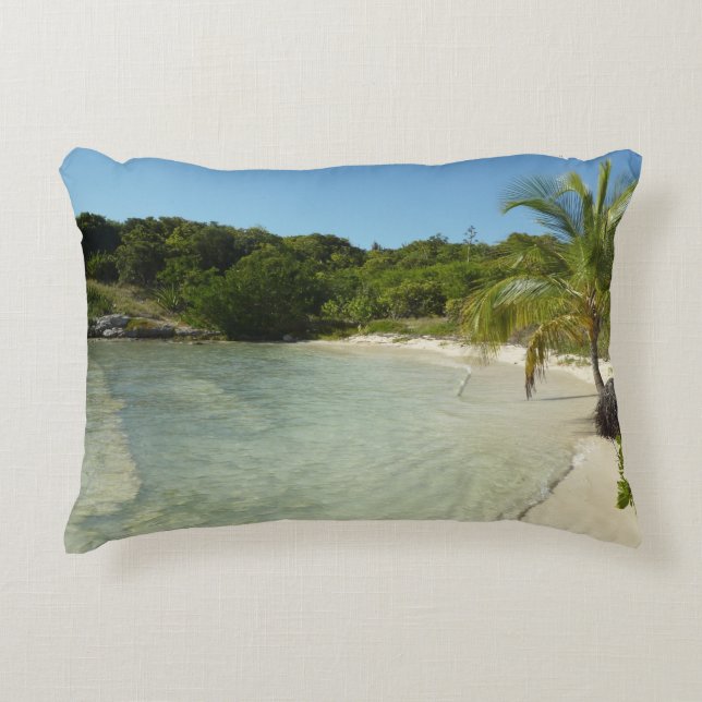 Antiguan Beach Beautiful Tropical Landscape Decorative Cushion (Front)