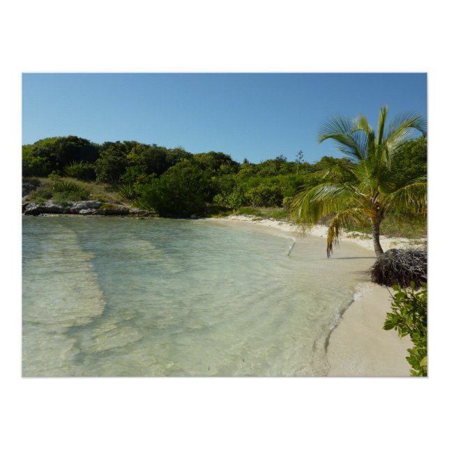Antiguan Beach Beautiful Tropical Landscape Poster (Front)