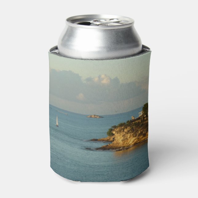 Antiguan Coast Beautiful Island Seascape Can Cooler (Can Front)