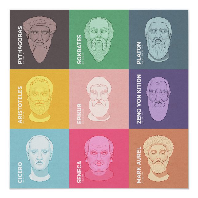 Antike Philosophen Poster (Front)