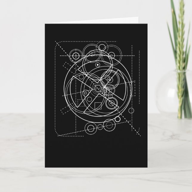 Antikythera Mechanism Drawing Card (Front)
