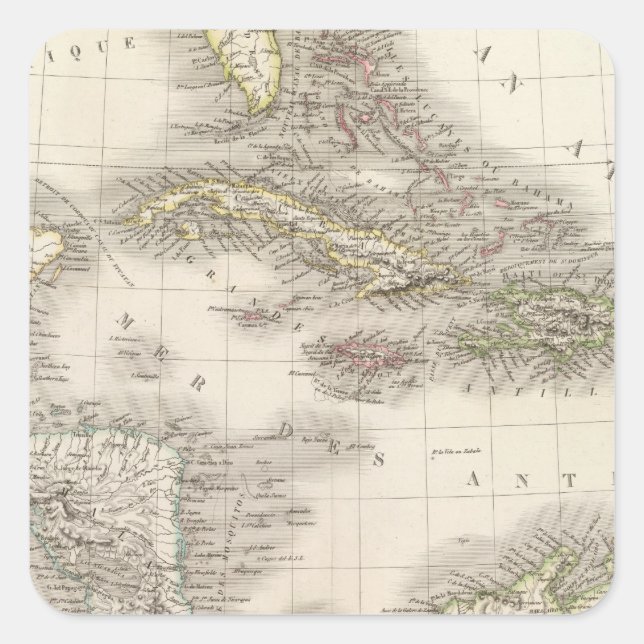 Antilles - West Indies Square Sticker (Front)