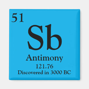 Antimony Periodic Table Magnet
