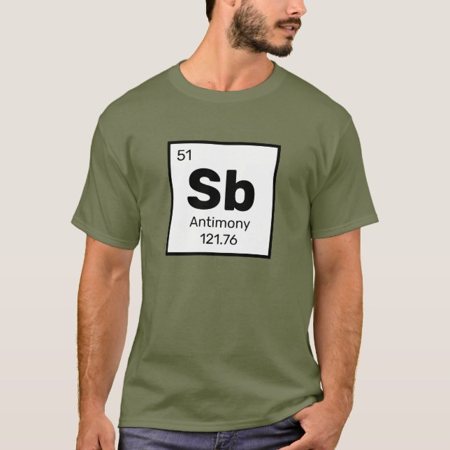 Antimony / Periodic Table - Sb Element T-Shirt (Front)