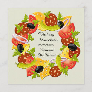 Antipasto Wreath Luncheon Invitation