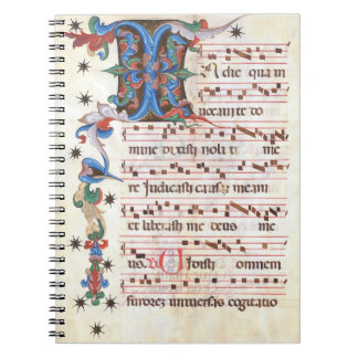 Antiphon Gregoriant Chant Mediaeval Manuscript Notebook