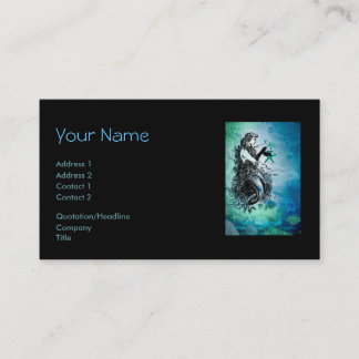 Antiquarian Mermaid Whimsical Business Cards