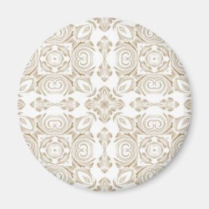 Antiqubeige floral magnet