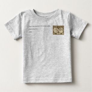 Antique 1660 World Map by Frederick de Wit Baby T-Shirt