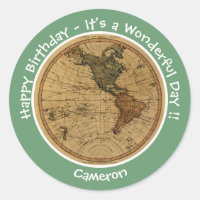 Antique 1786 Western Hemisphere Map Theme Party
