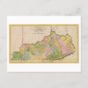 Antique 1815 Map of Kentucky Postcard
