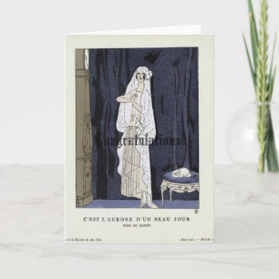 Antique 1920's Wedding Dress Graphic Card