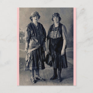 Antique 1920s Women in Gypsy Costumes Postcard