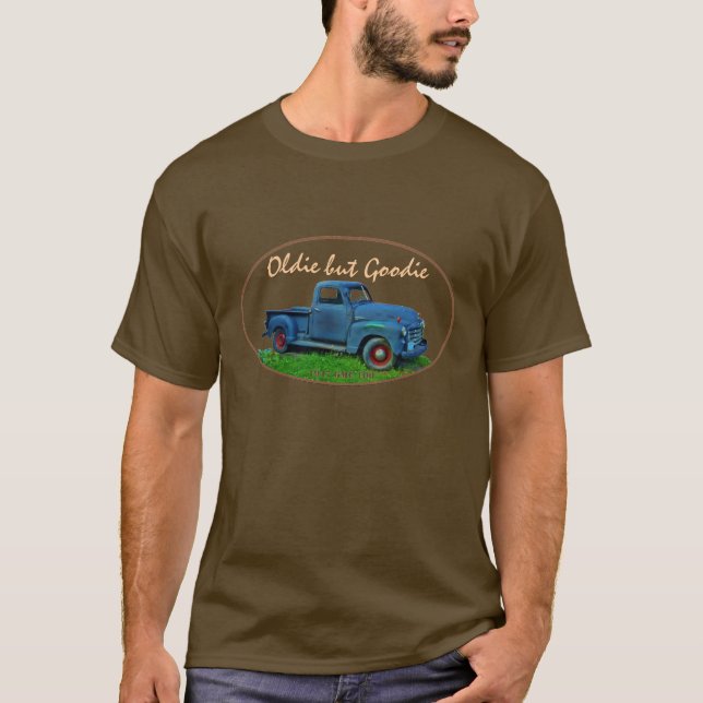 Antique 1947 GMC 100 Blue Truck T-Shirt (Front)