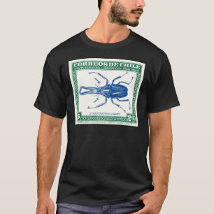 Antique 1948 Chile Stag Beetle Postage Stamp T-Shirt