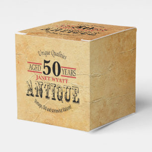 Antique 50th Birthday Design Favour Box