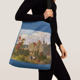 antique Abbotsford House print Crossbody Bag