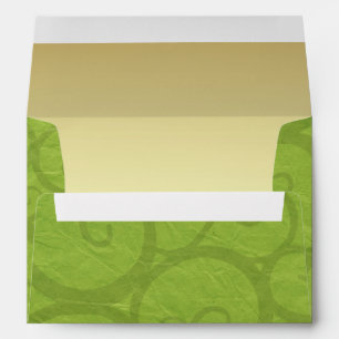 Antique Abstract Green Envelope Return Address