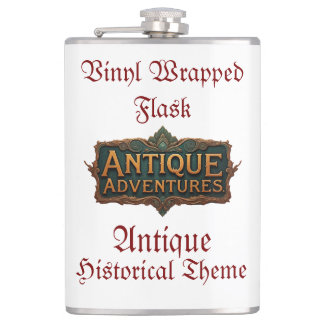 Antique Adventures Typography Art Timeless -  Hip Flask