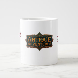Antique Adventures Typography Art Timeless - Large Coffee Mug