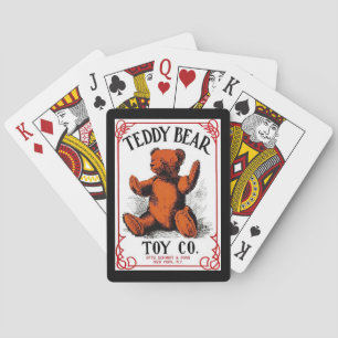 Antique Advertising Teddy Bear Toy Playing Cards